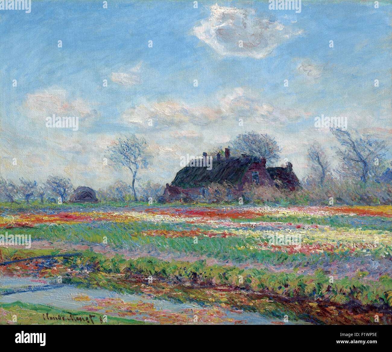 Claude Monet - Tulip Fields at Sassenheim, near Leiden Stock Photo
