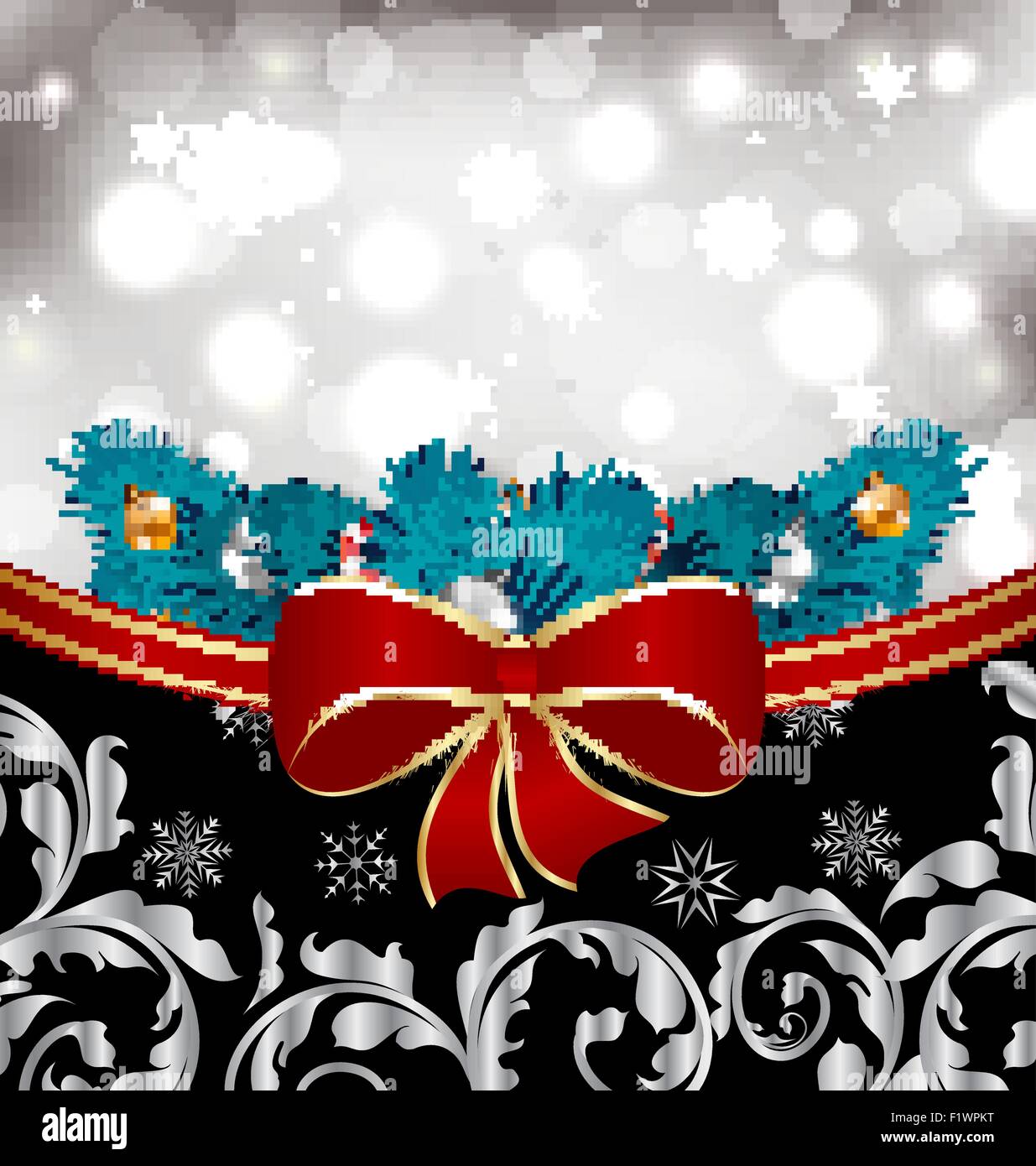 Christmas traditional background with decoration Stock Vector Image