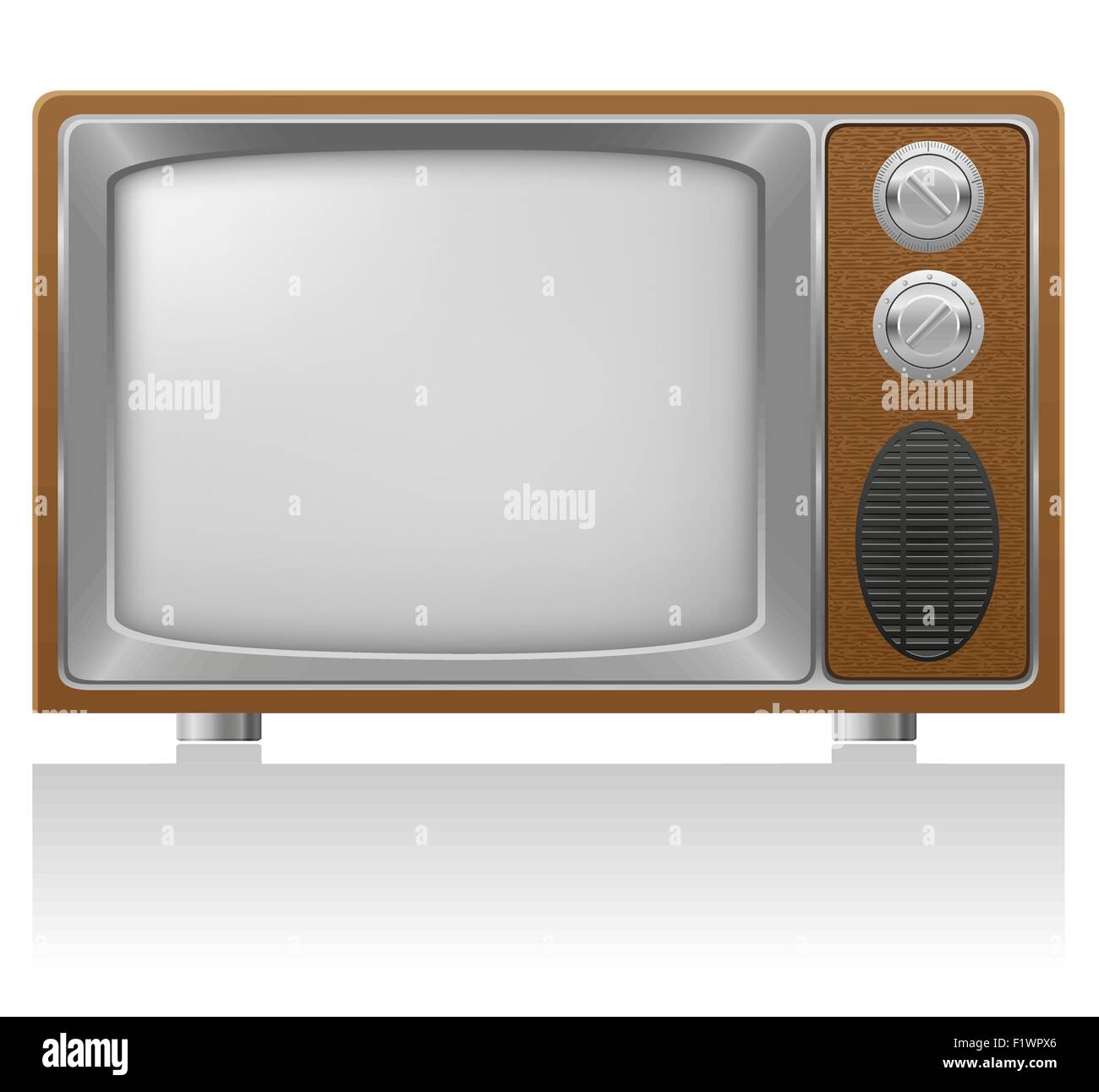 old tv vector illustration isolated on white background Stock Vector ...