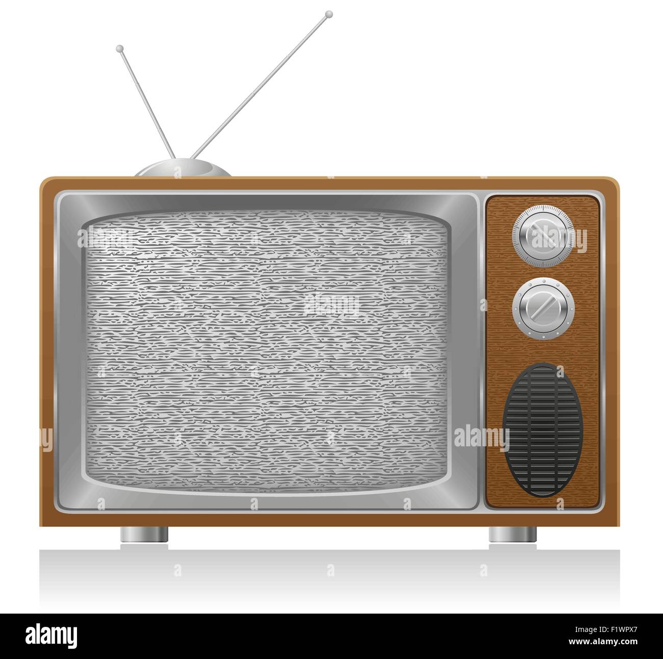 old tv vector illustration isolated on white background Stock Vector ...