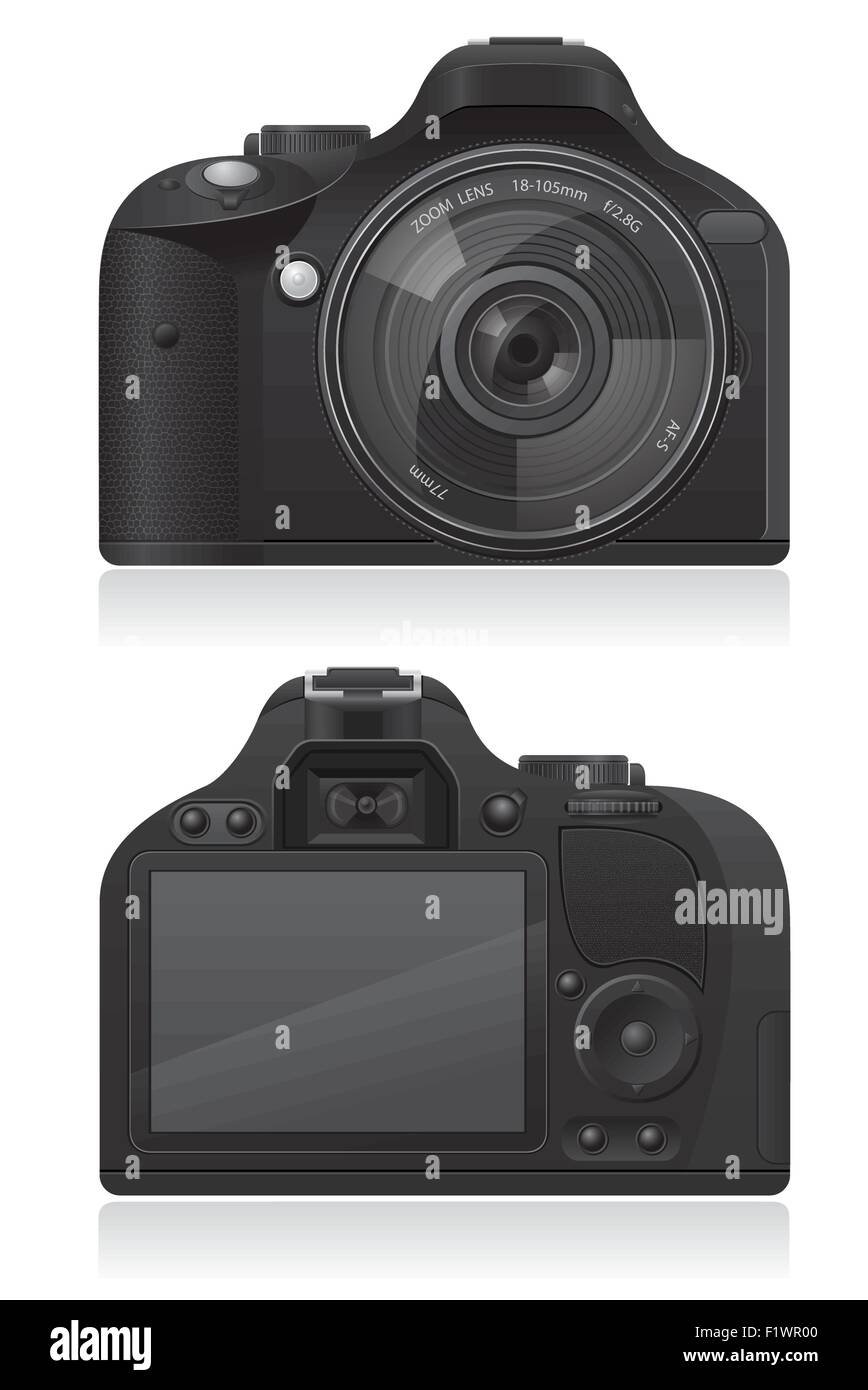 photo camera vector illustration isolated on white background Stock ...