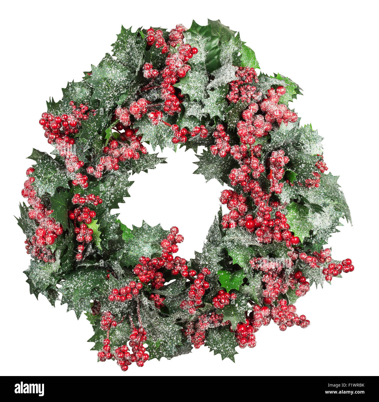 Christmas wreath isolated on the white background. Stock Photo