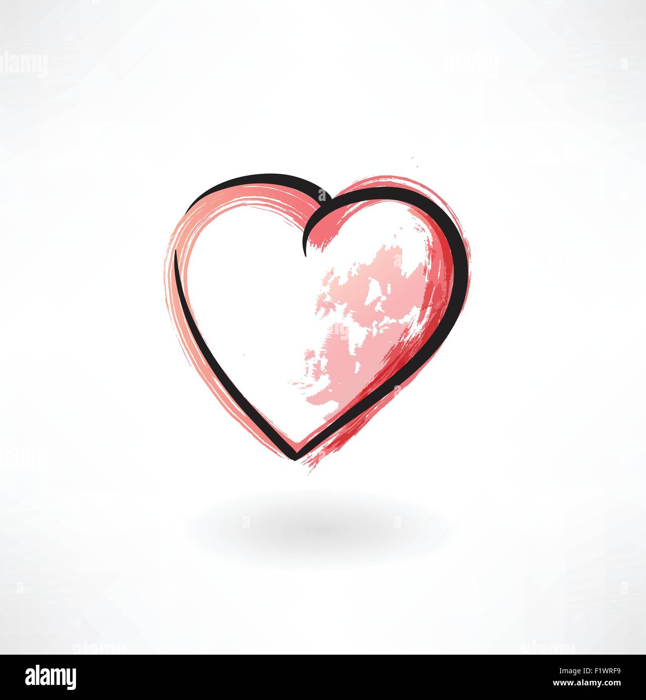 heart grunge icon Stock Vector Image & Art - Alamy