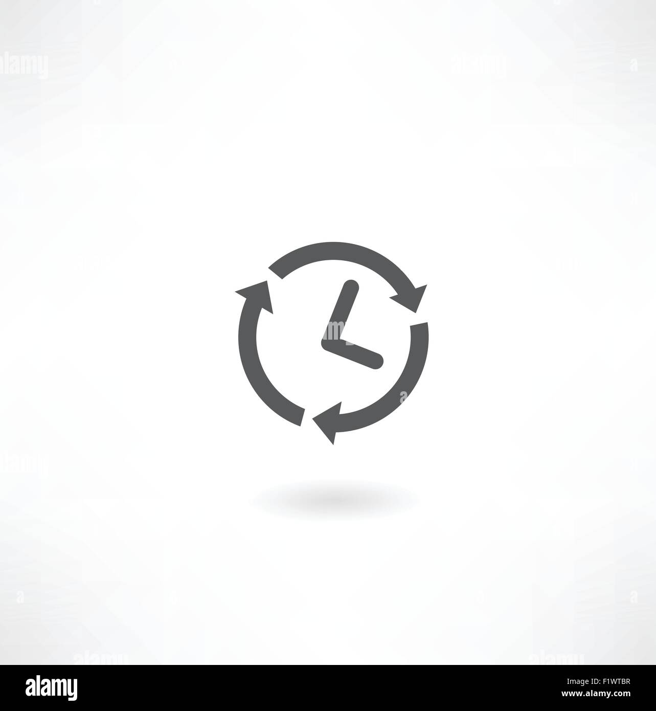 clock and time icon over white background vector illustration Stock ...