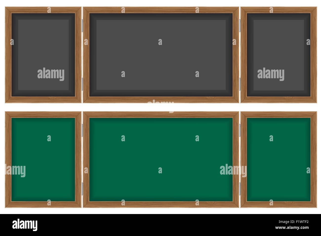 wooden school board for writing chalk vector illustration isolated on white background Stock Vector