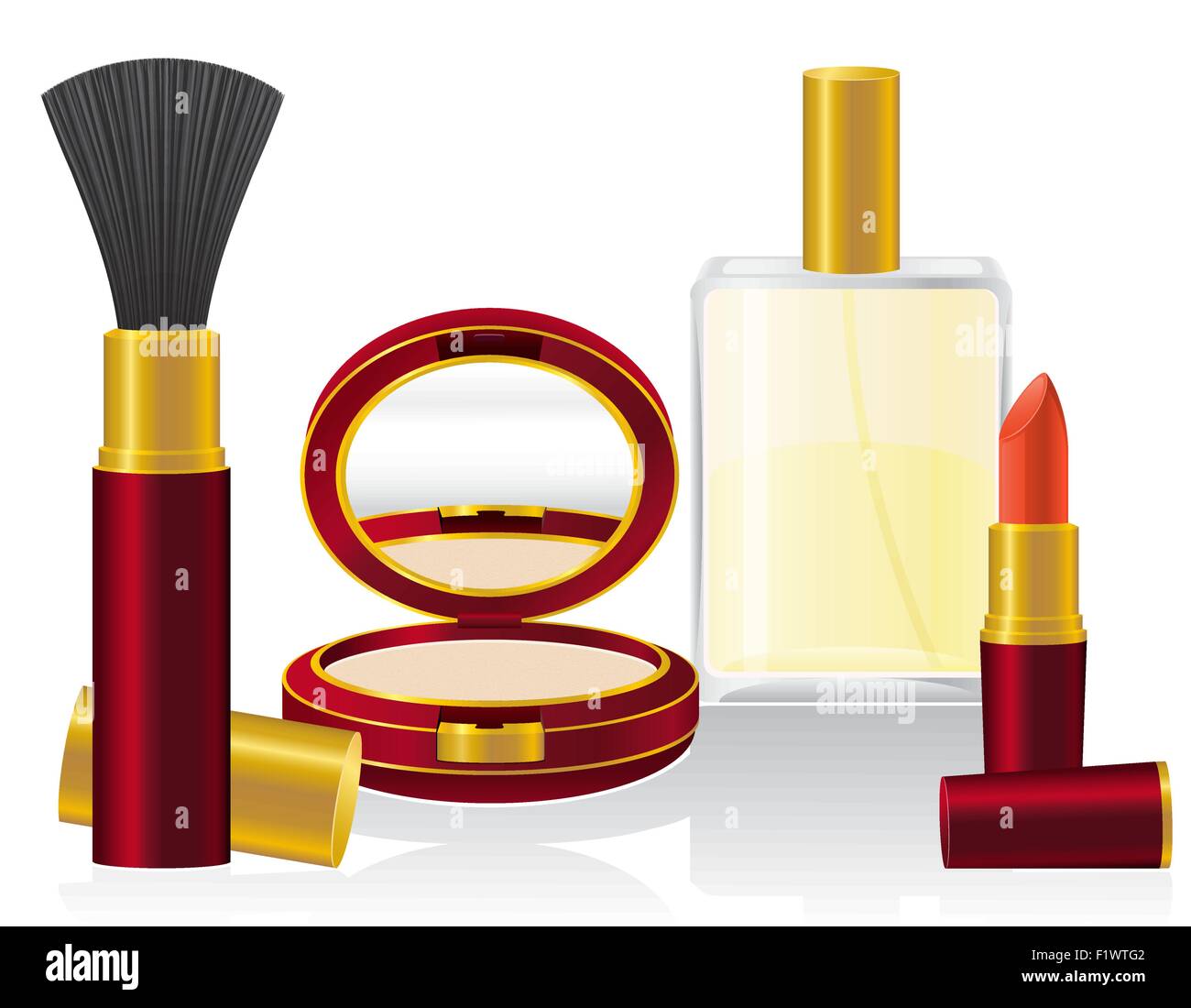 set cosmetics vector illustration isolated on white background Stock ...
