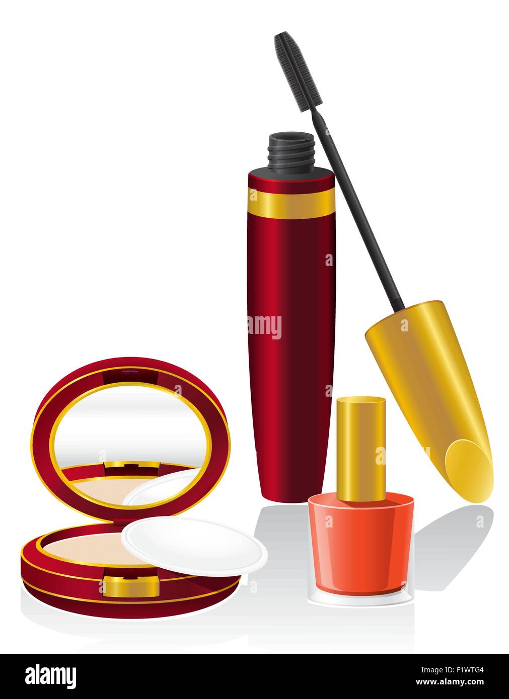 set cosmetics vector illustration isolated on white background Stock ...