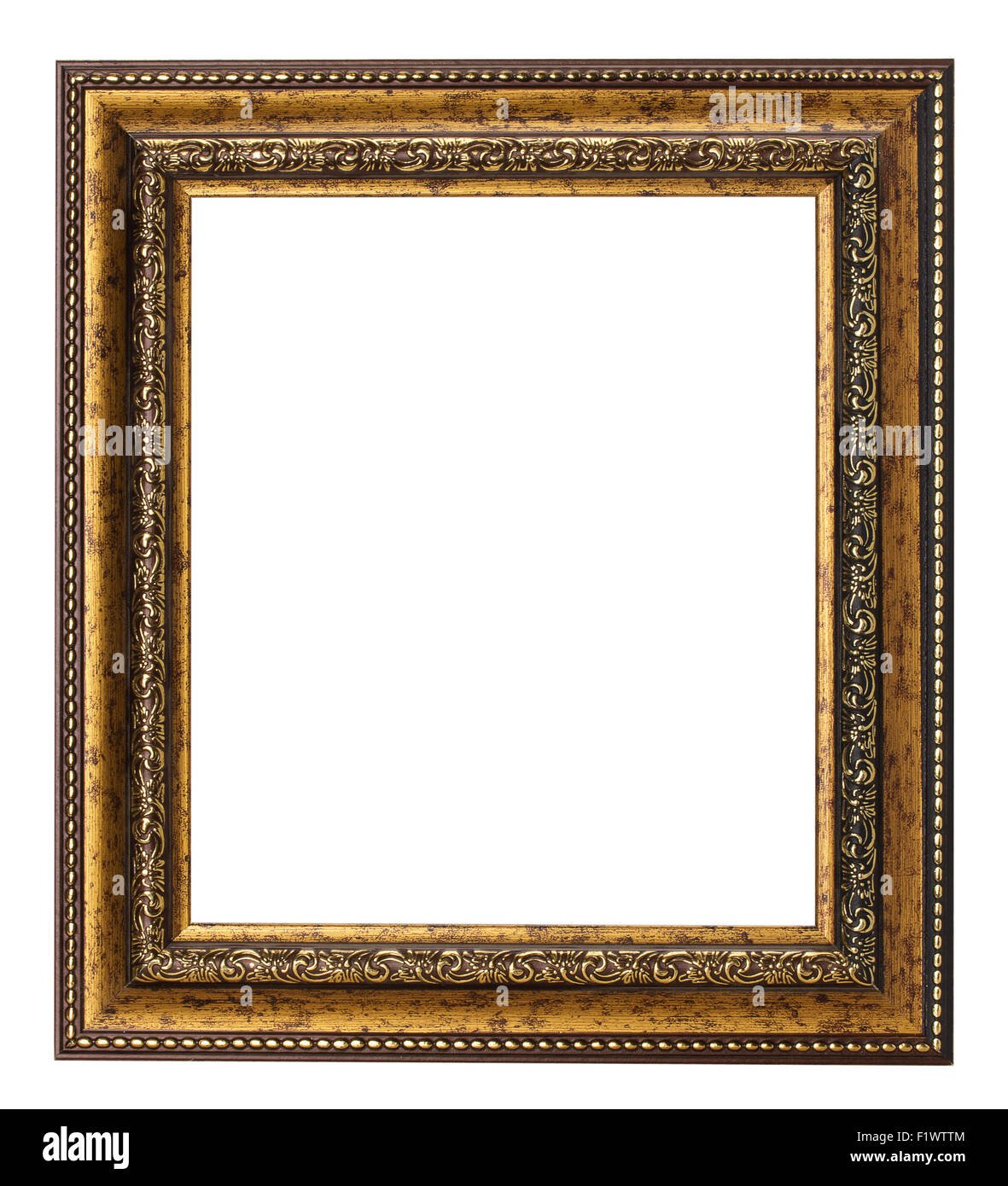 vintage frame isolated on the white background. Stock Photo