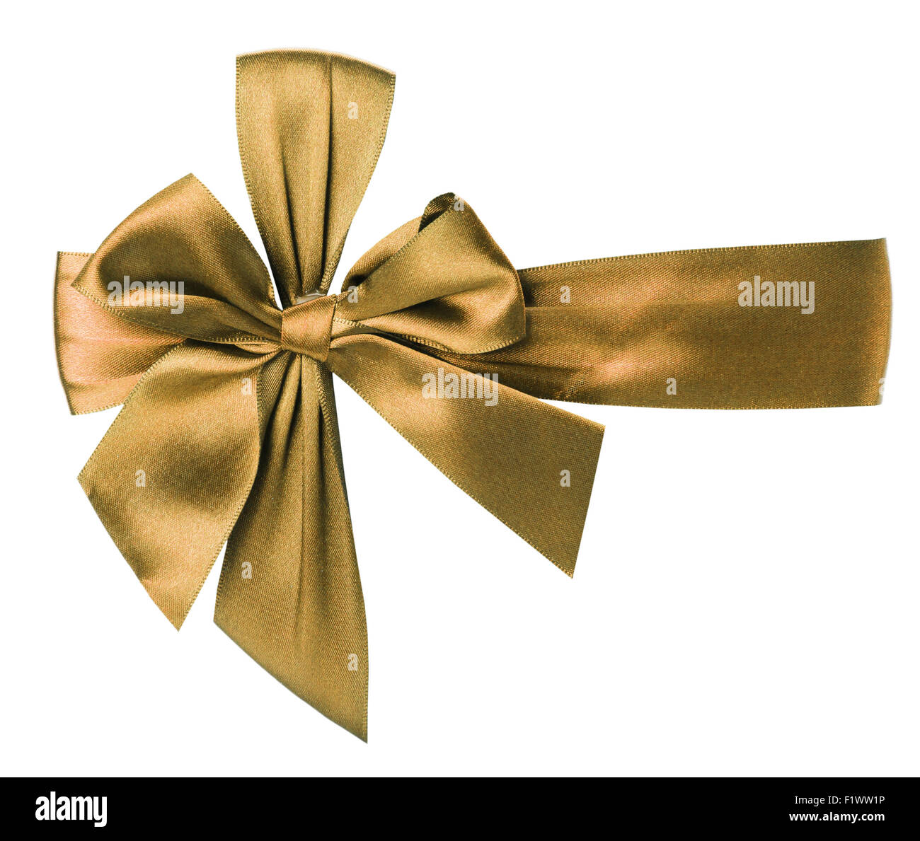 golden bow isolated on the white background Stock Photo - Alamy
