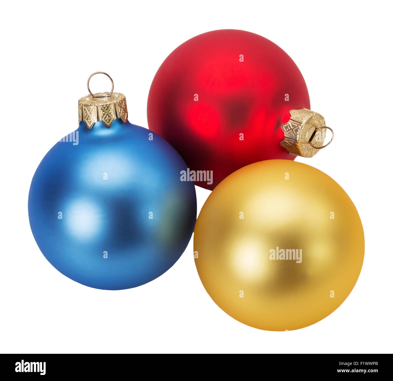 Christmas balls isolated on the white background. Stock Photo