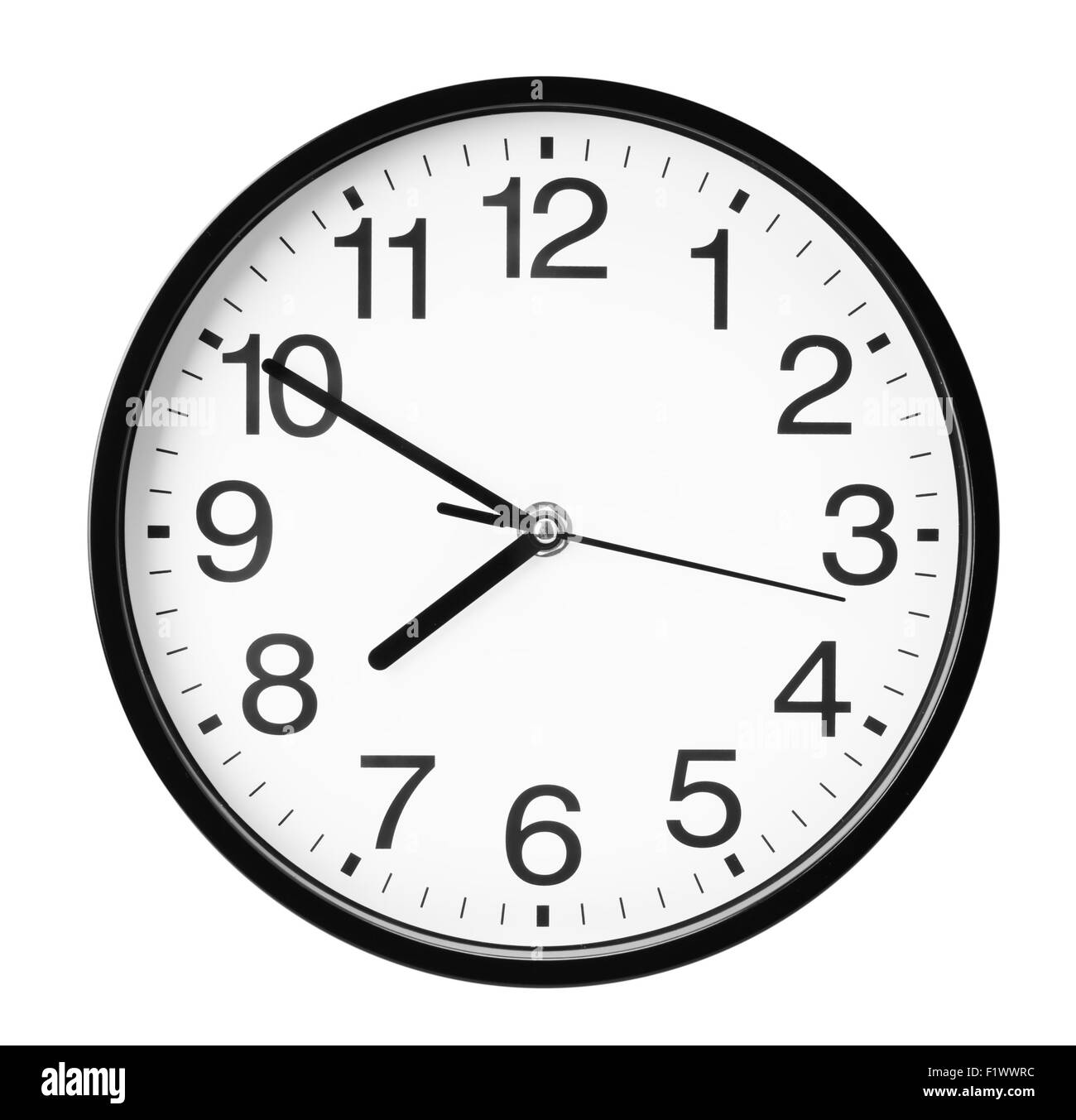 wall clock isolated on the white background. Stock Photo