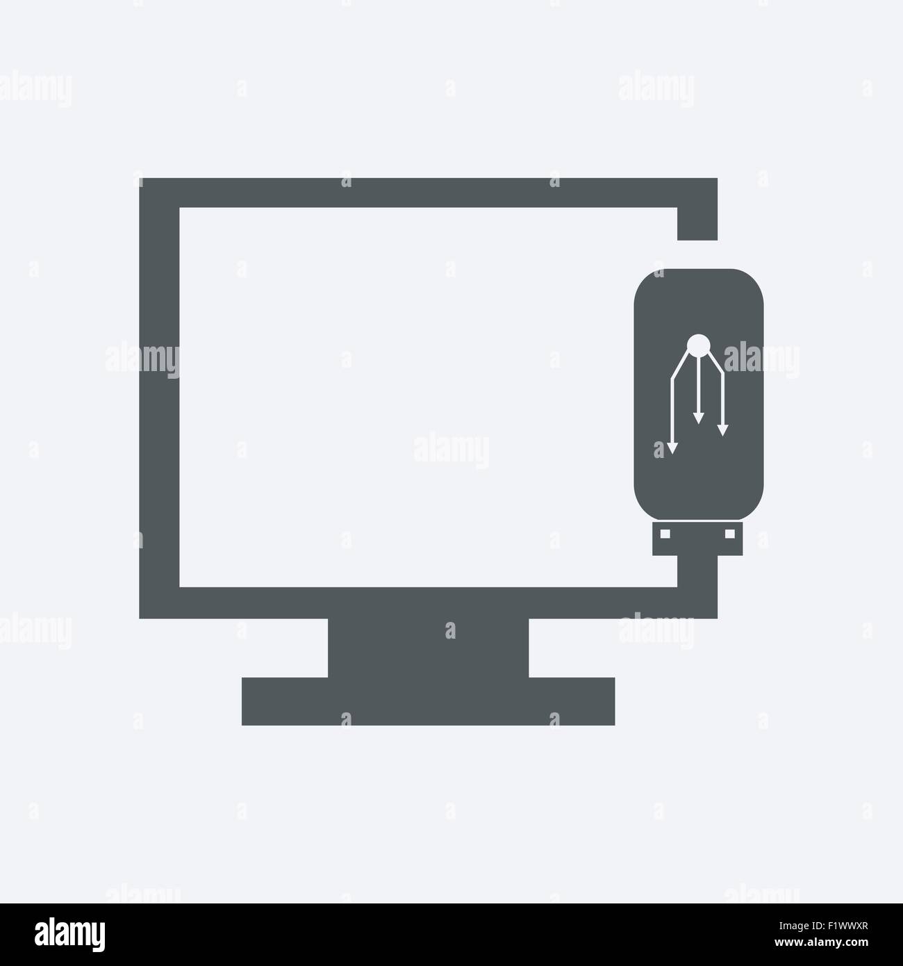 monitor - vector icon Stock Vector Image & Art - Alamy