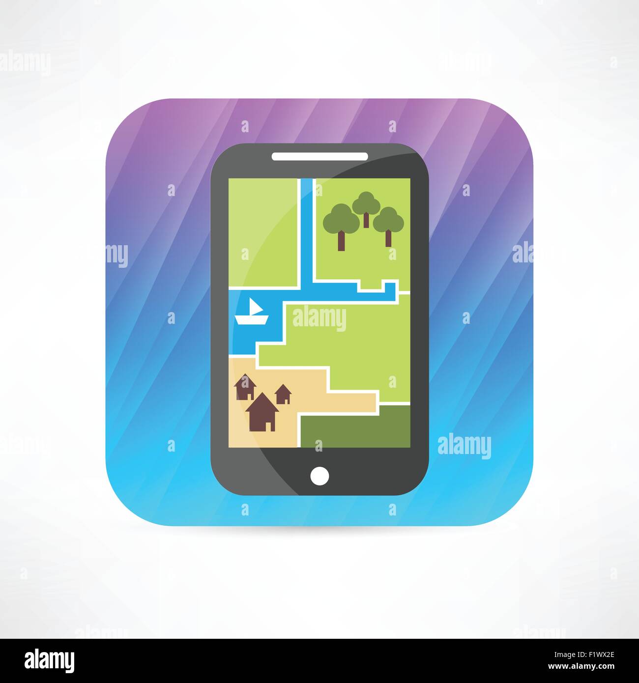 phone map icon Stock Vector Image & Art - Alamy