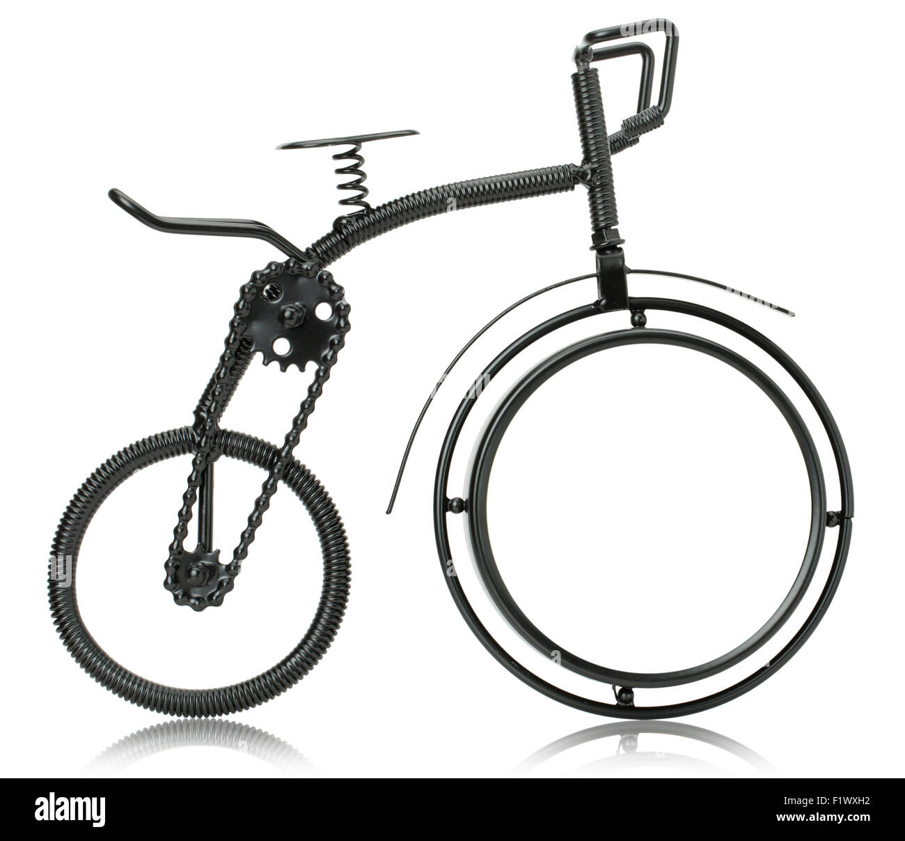 miniature of a bike isolated on the white background. Stock Photo