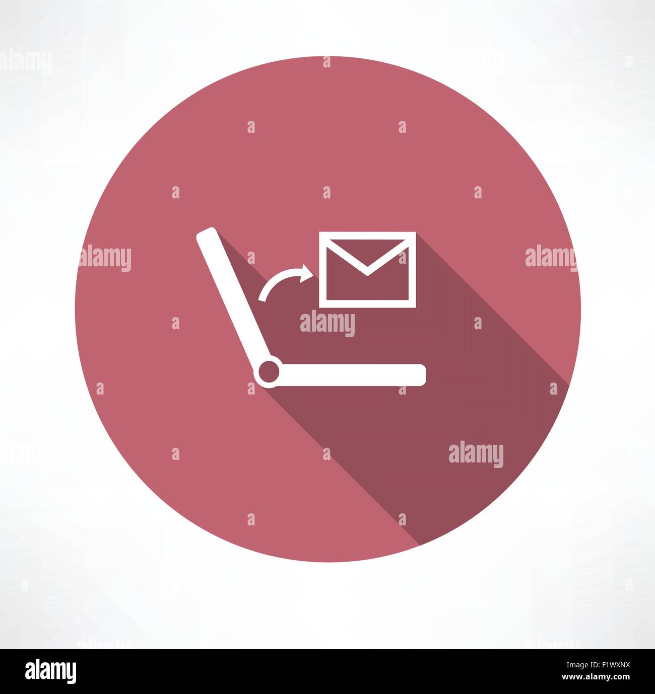 SMS on Laptop icon. Flat modern style vector illustration Stock Vector ...