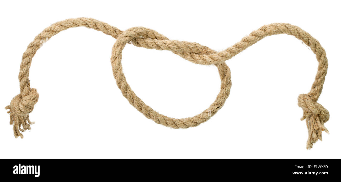 rope knot isolated on the white background. Stock Photo