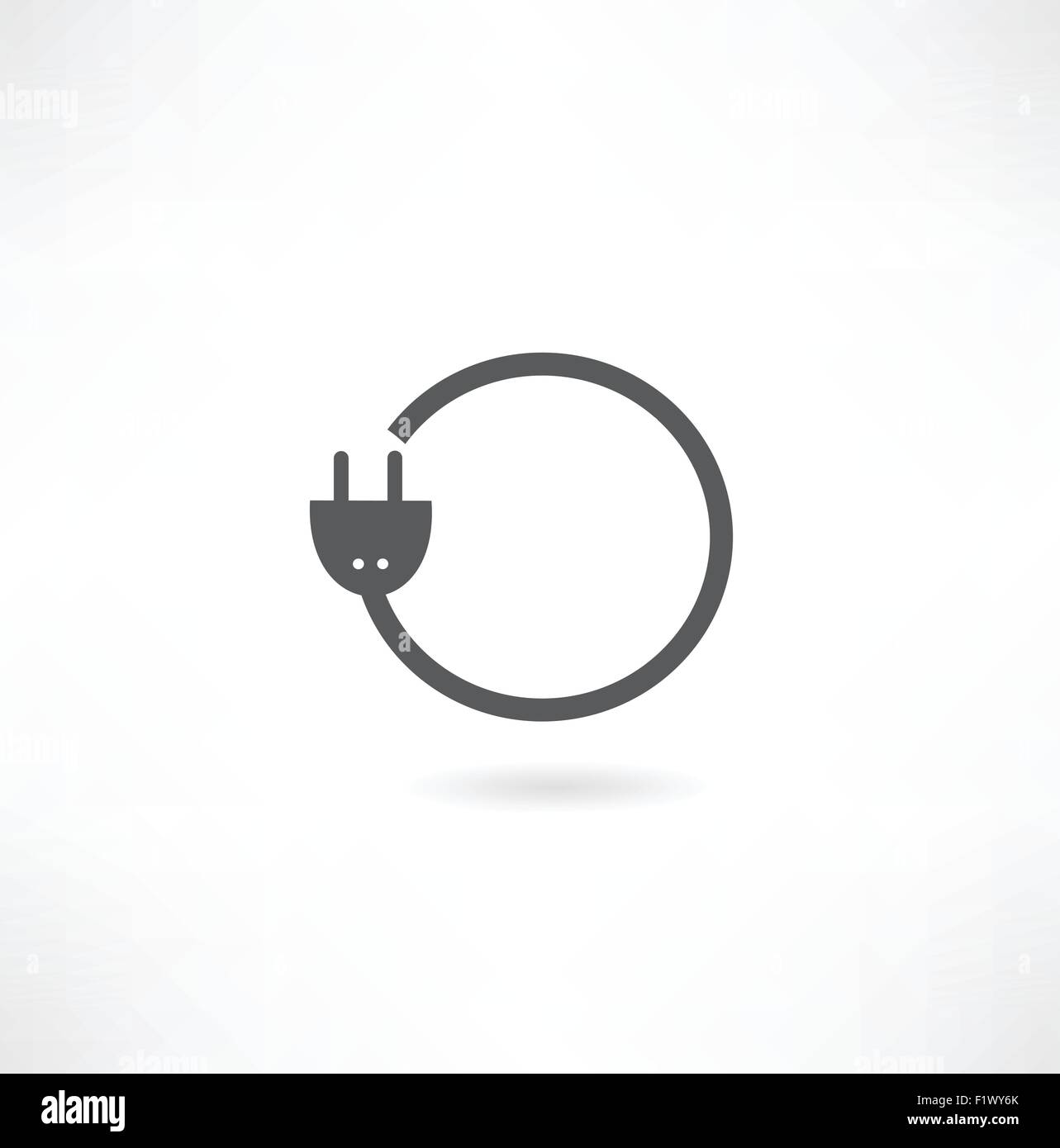 Electric plug - Vector icon isolated on white Stock Vector Image & Art ...