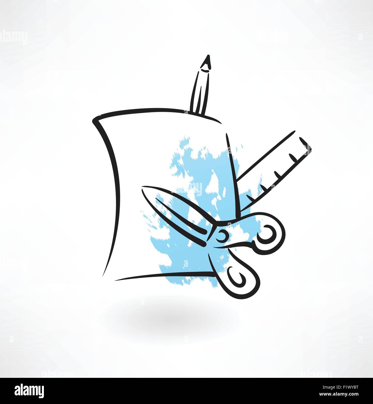 school Supplies grunge icon Stock Vector Image & Art - Alamy
