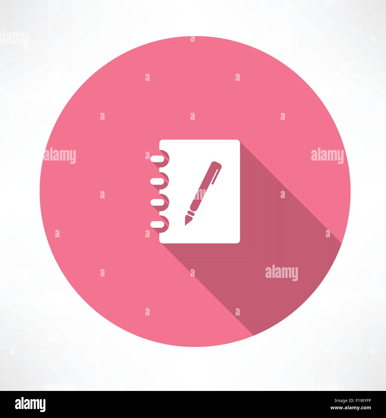 Note and Pen icon. Flat modern style vector illustration Stock Vector