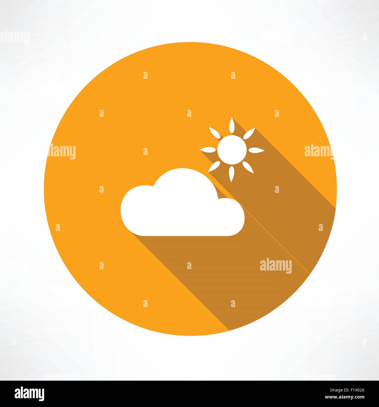 cloud and sun. Flat modern style vector illustration Stock Vector Image ...