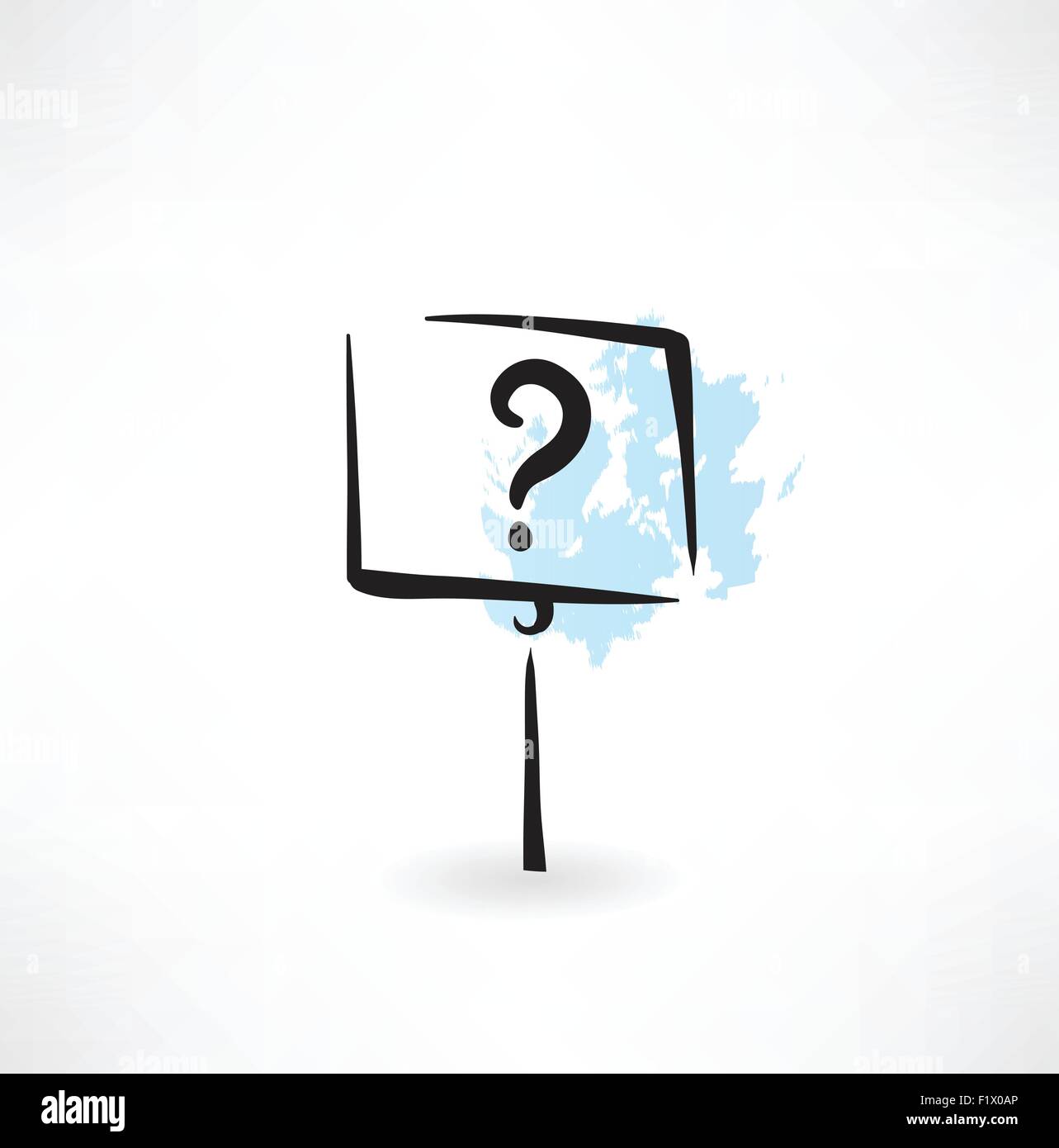 waymark with question grunge icon Stock Vector Image & Art - Alamy