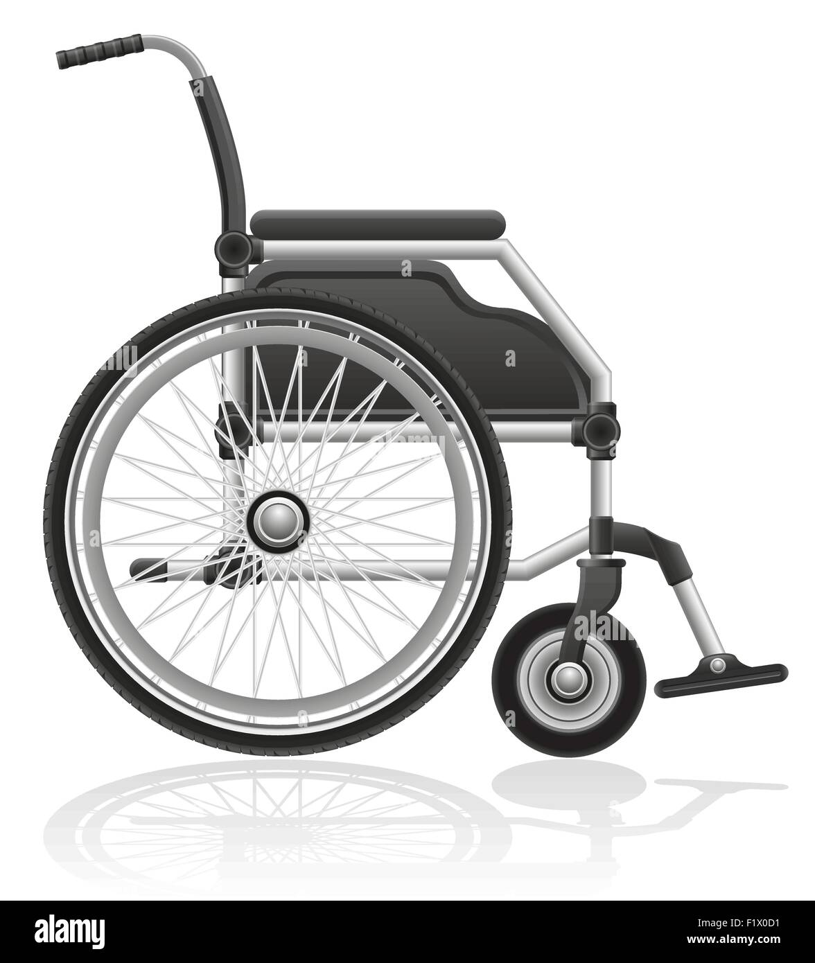 Wheelchair Vector Illustration Isolated On White Background Stock ...