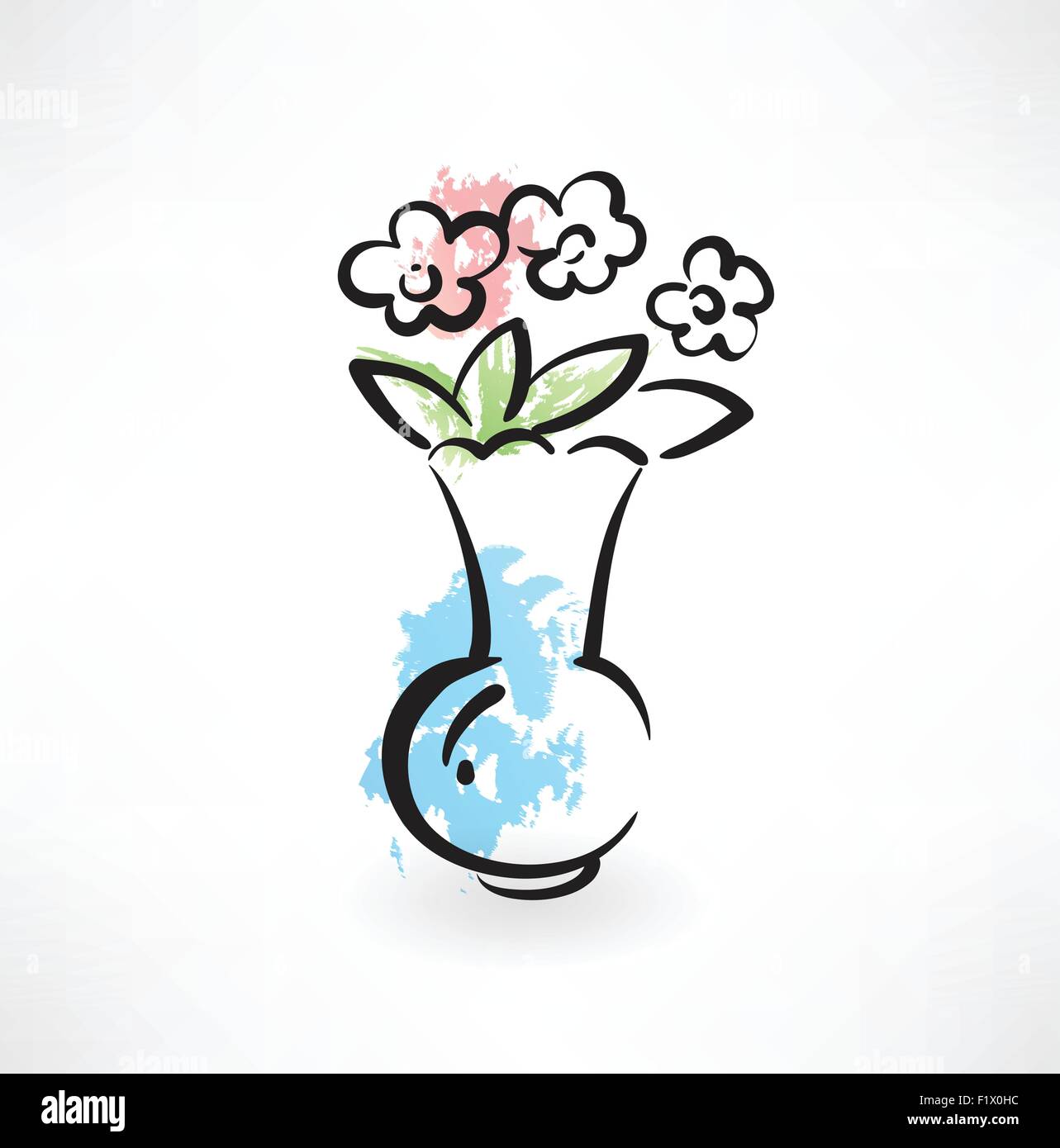 flowers in the vase icon Stock Vector Image & Art - Alamy