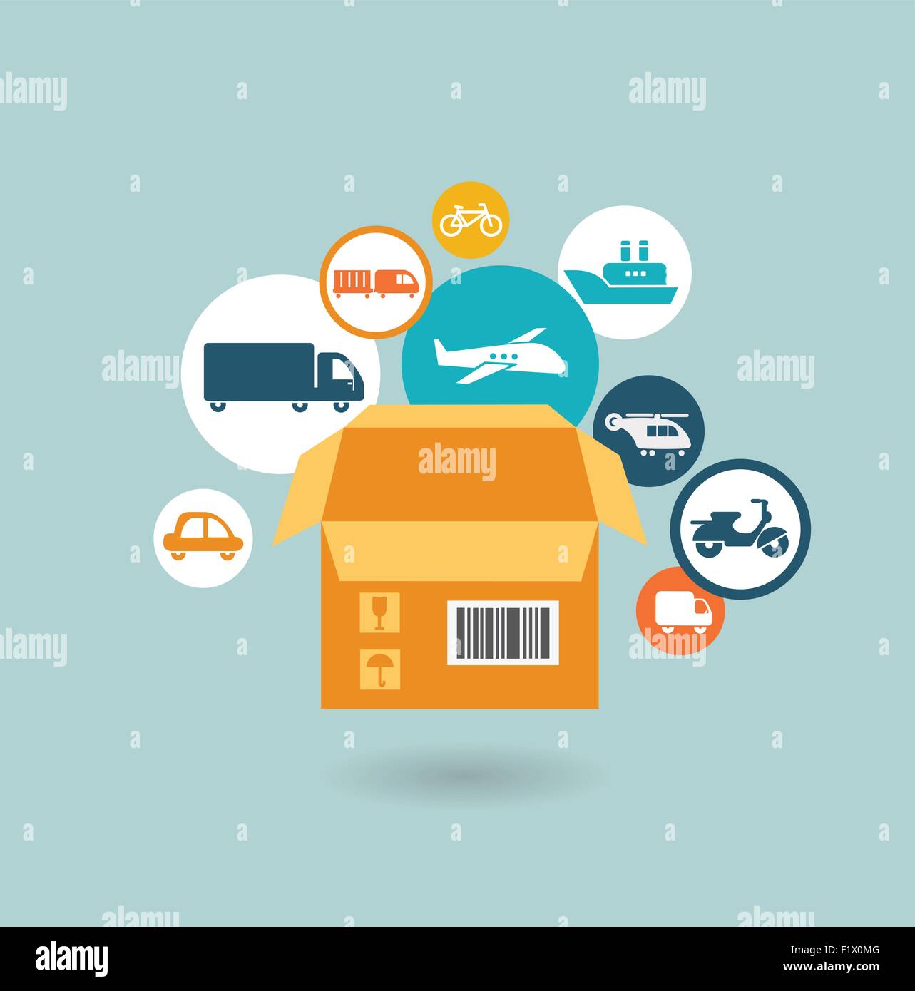 Delivery icon. Flat modern style vector design Stock Vector