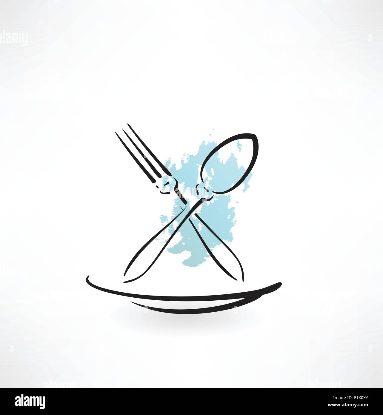 fork and spoon icon Stock Vector Image & Art - Alamy