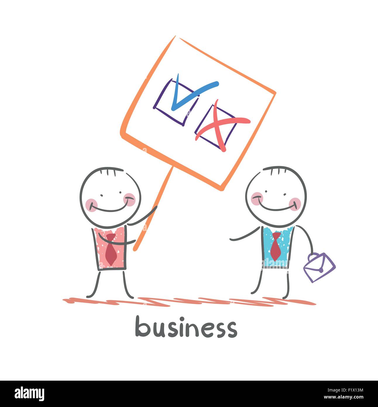Boss shows a poster with a choice of business Stock Vector Image & Art ...