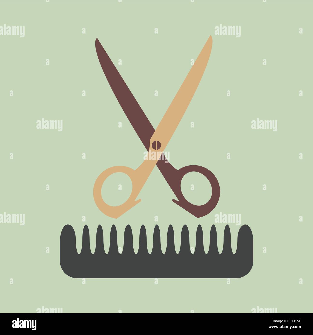 scissors and comb icon Stock Vector Image & Art Alamy