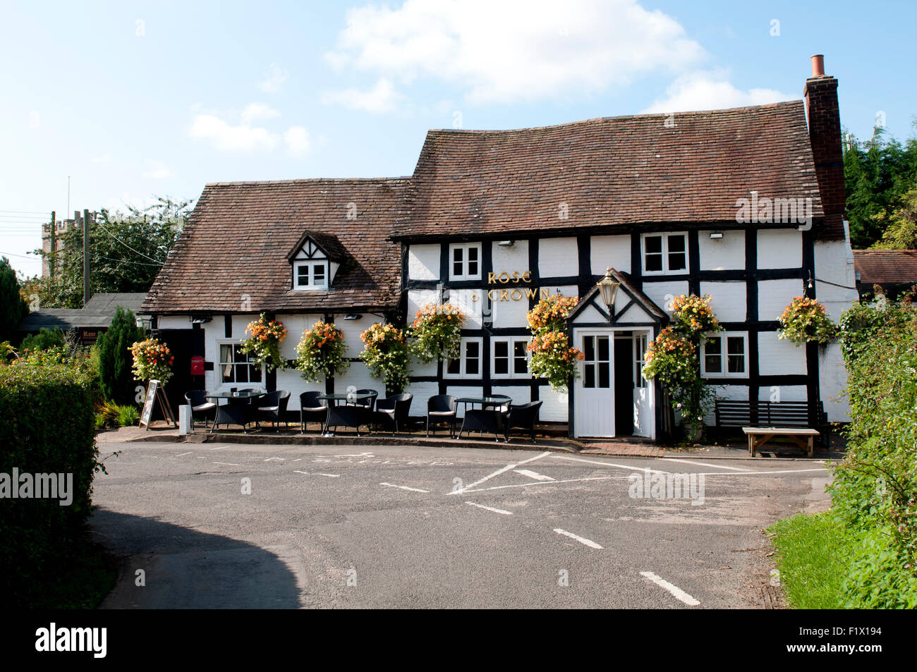 The Rose and Crown pub, Severn Stoke, Worcestershire, England, UK Stock