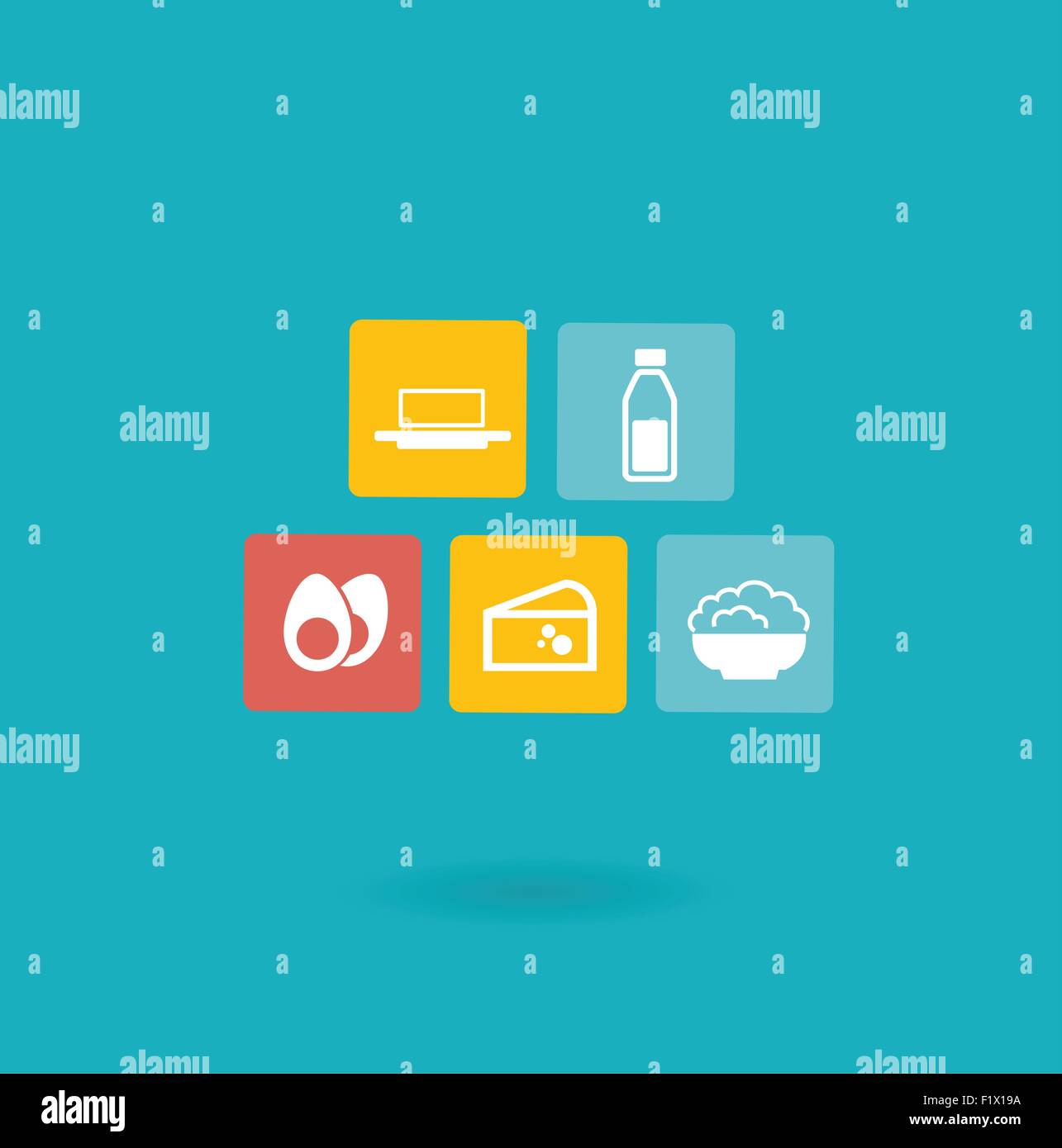 dairy icon. Flat modern style vector design Stock Vector Image & Art ...