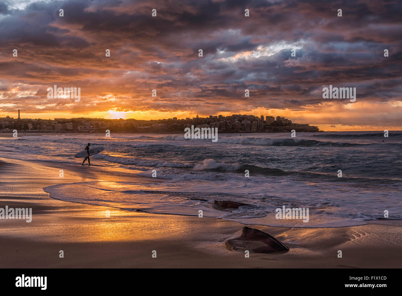 Bondi Beach Sunset Stock Photo