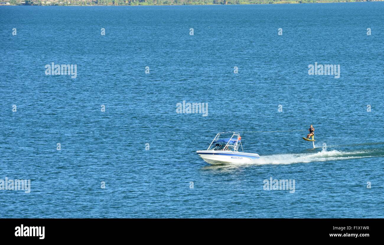 A Lady water skiing on Lake Havasu in Arizona Stock Photo Alamy