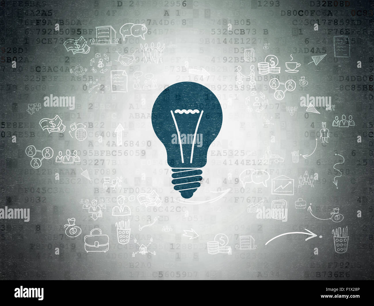 Finance concept: Light Bulb on Digital Paper background Stock Photo - Alamy