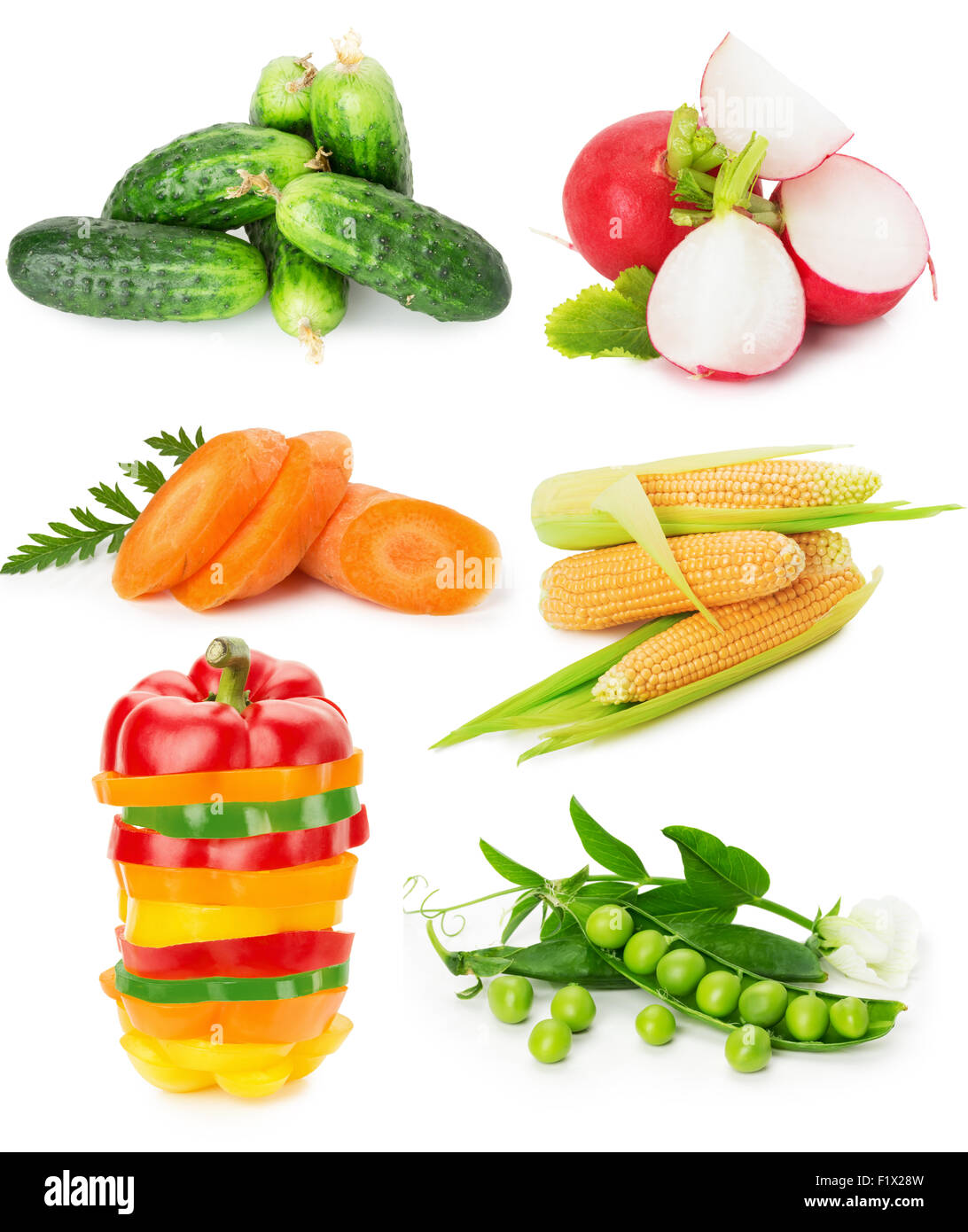collection of vegetables isolated on the white background Stock Photo Alamy