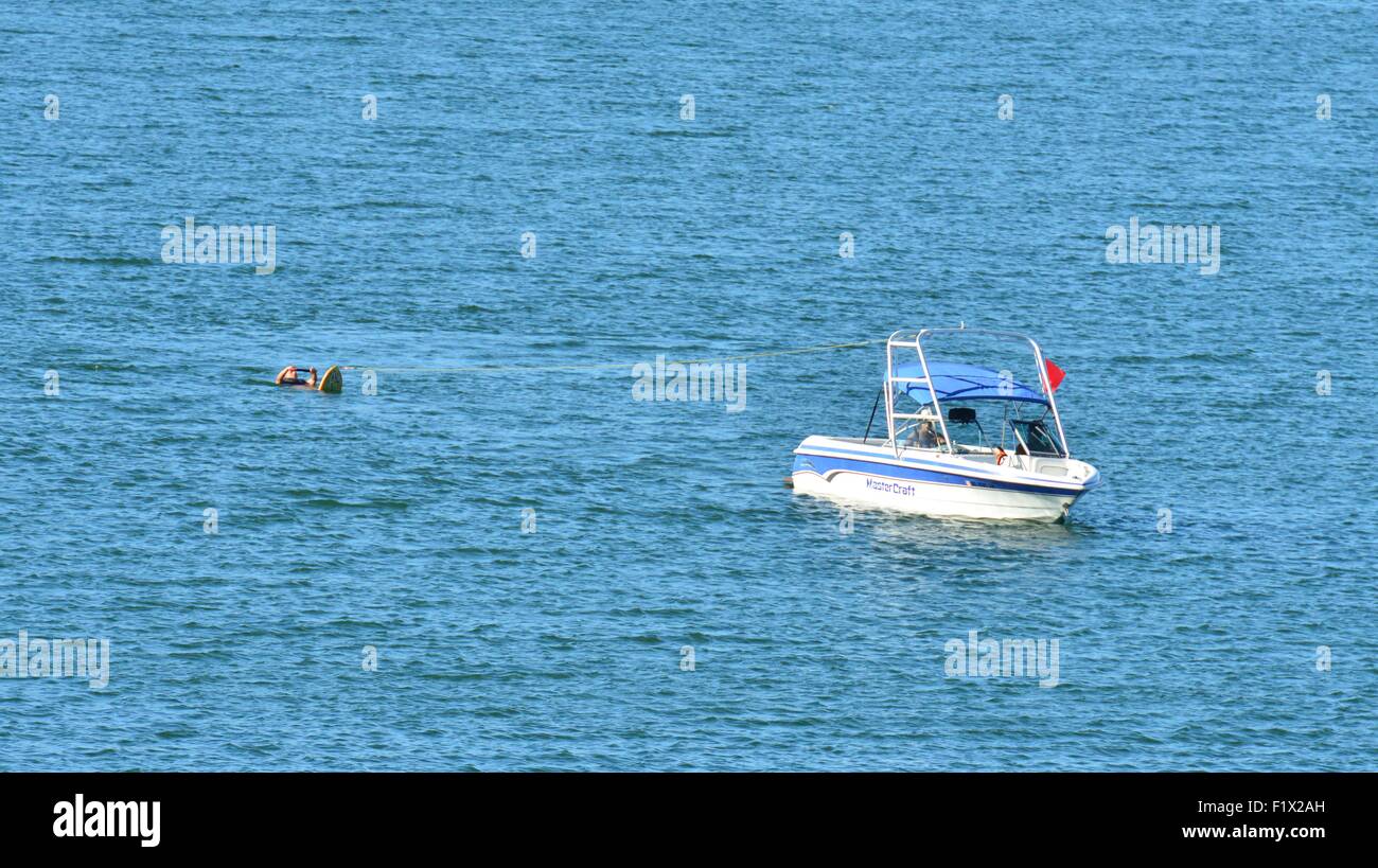 A Lady water skiing on Lake Havasu in Arizona Stock Photo Alamy