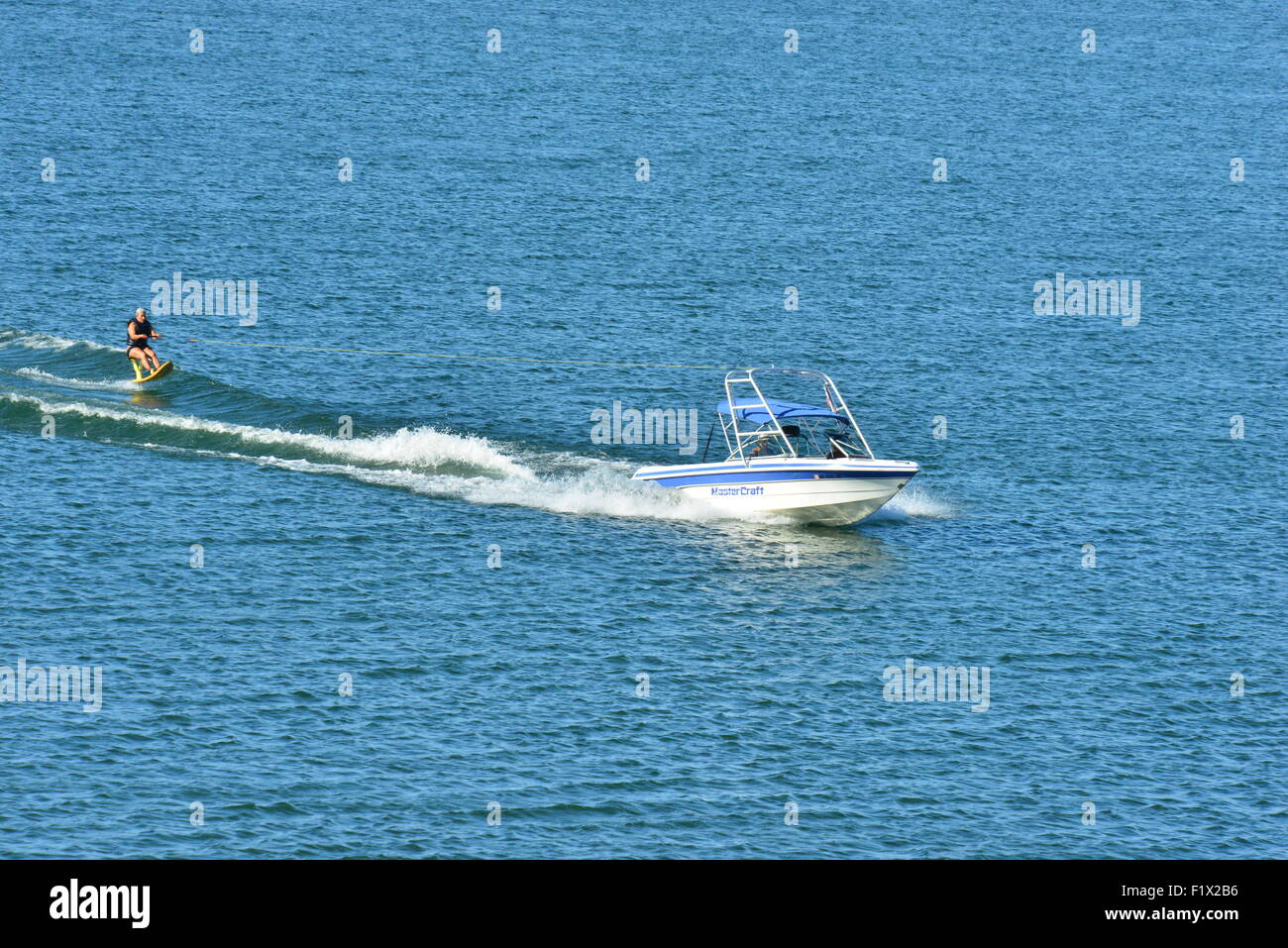 A Lady water skiing on Lake Havasu in Arizona Stock Photo Alamy