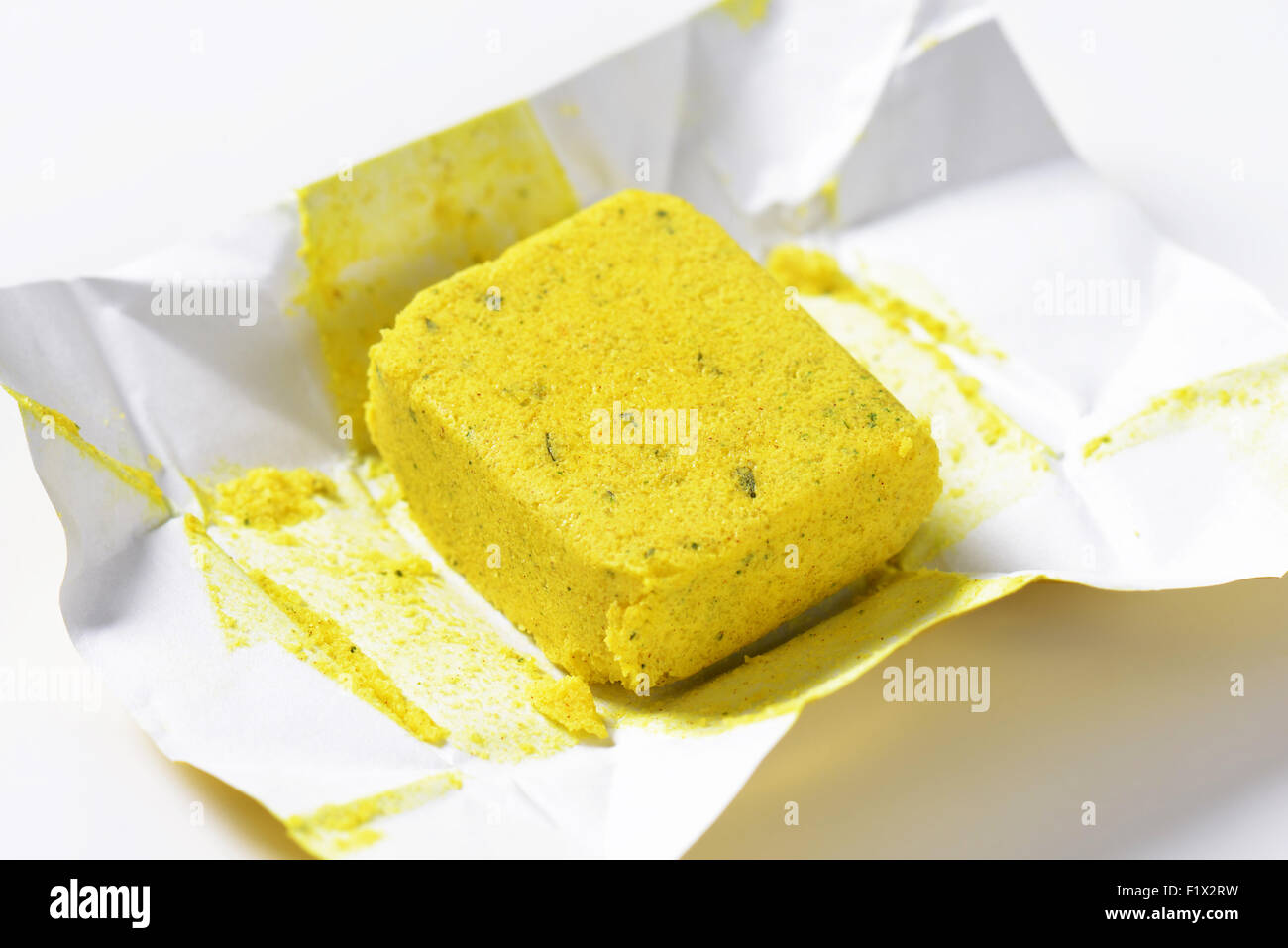 cube of dehydrated chickenbased bouillon Stock Photo Alamy