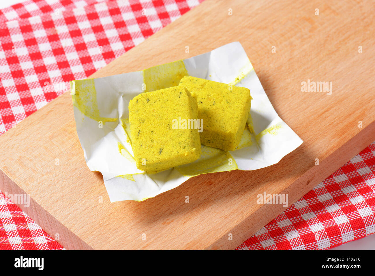 cubes of dehydrated chickenbased bouillon Stock Photo Alamy