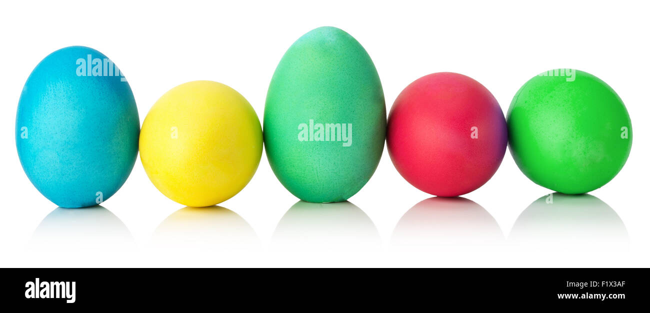 colorful Easter eggs isolated on the white background Stock Photo - Alamy