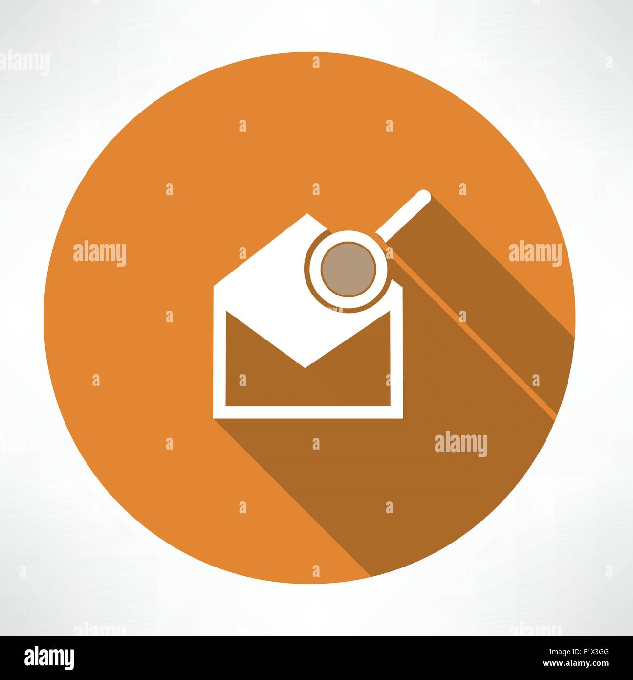 Email icon and magnifying glass. Flat modern style vector illustration ...