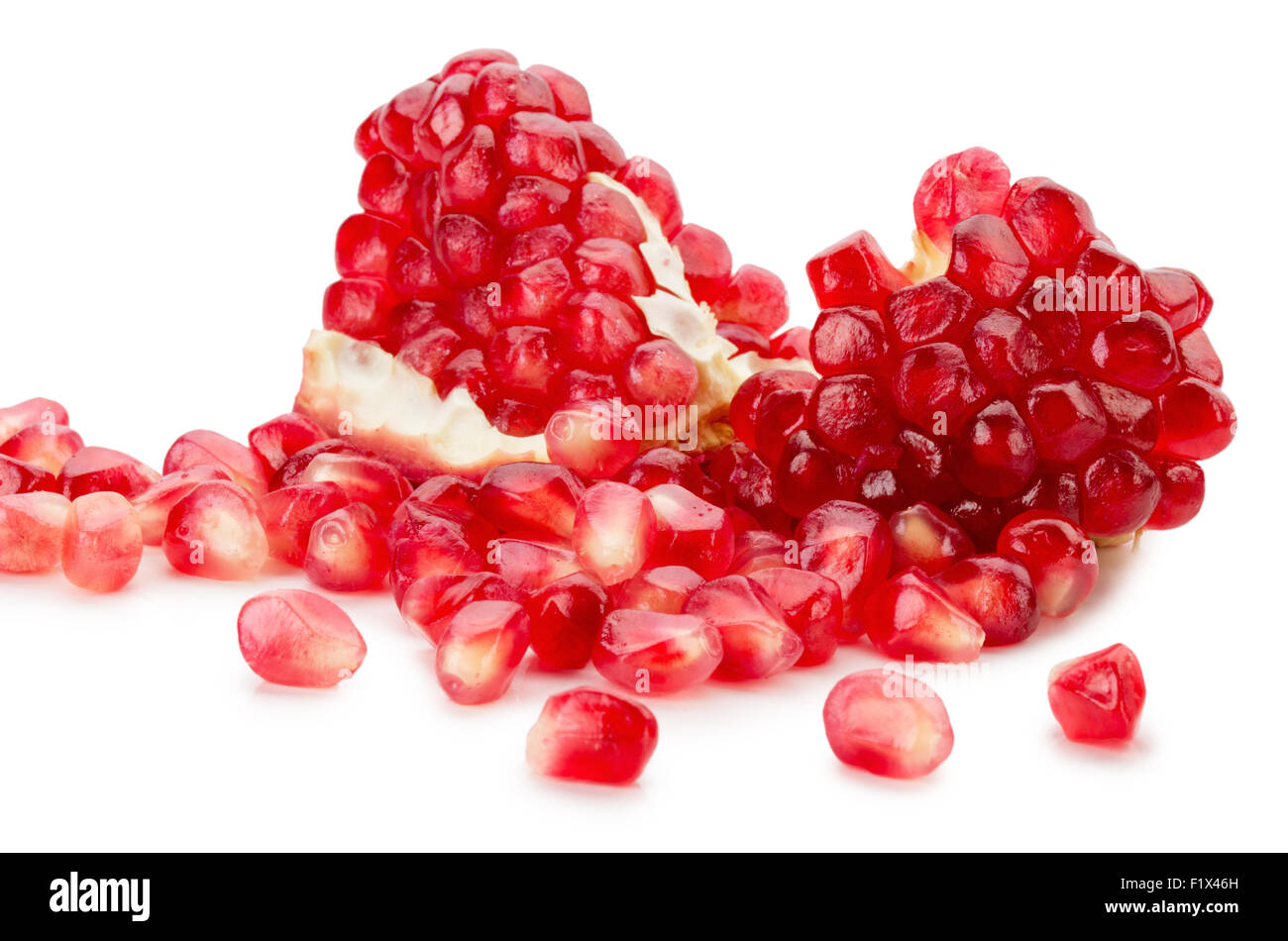 tasty pomegranate isolated on a white background. Stock Photo