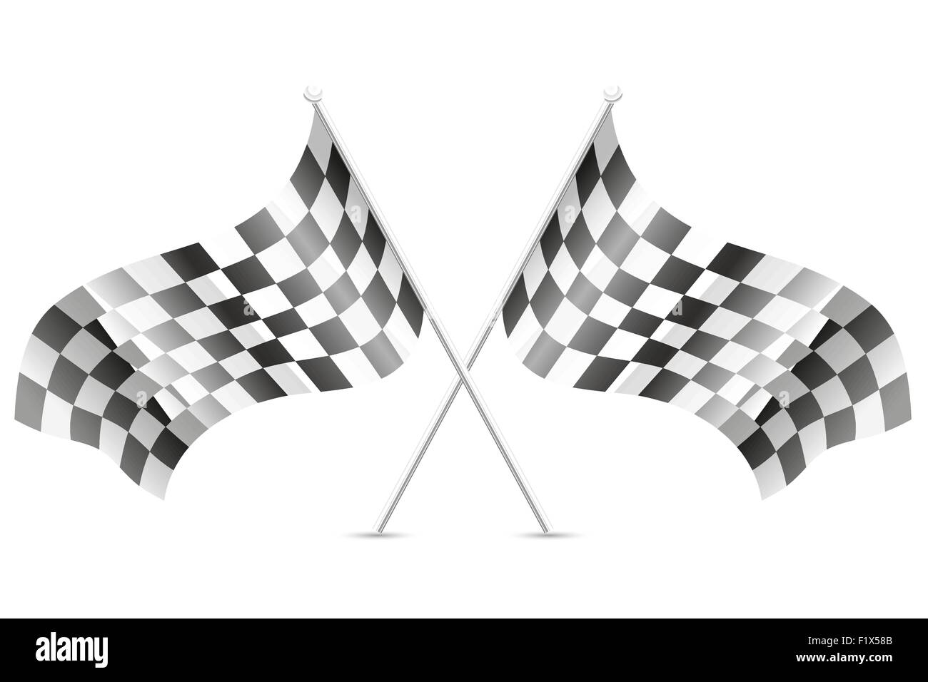 checkered flags for car racing vector illustration isolated on white