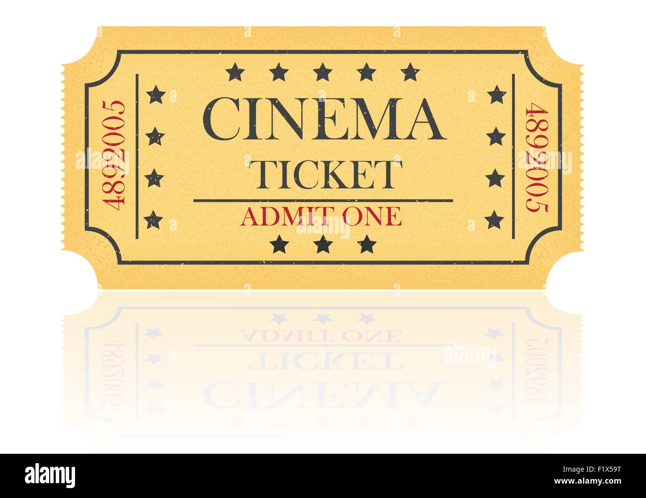 cinema ticket vector illustration isolated on white background Stock ...
