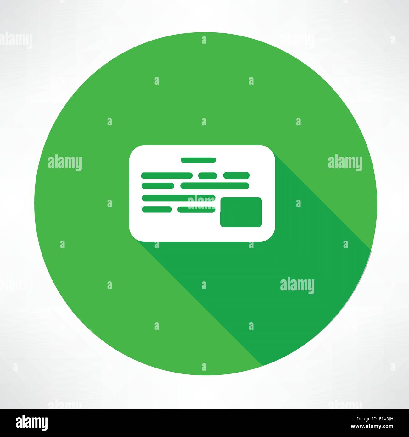 identification card ID . Flat modern style vector illustration Stock