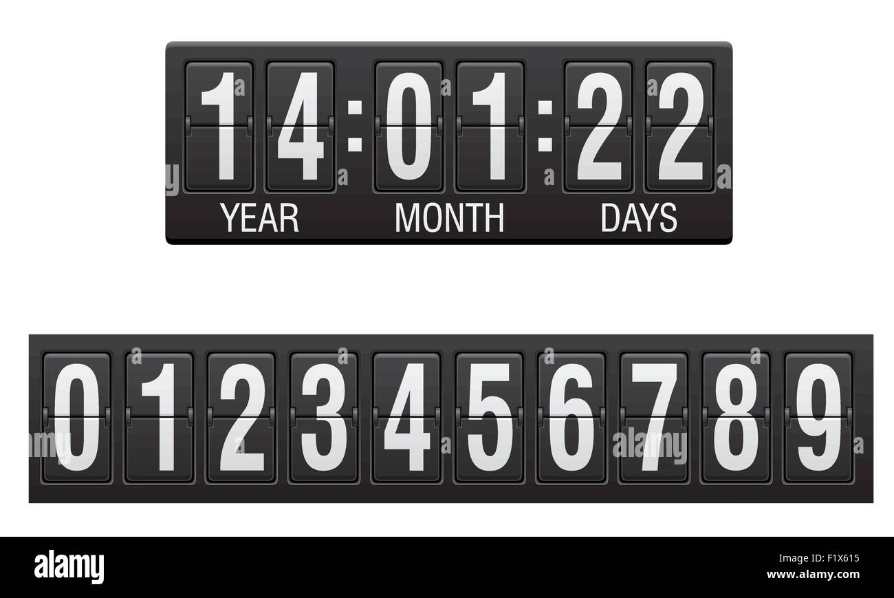 scoreboard countdown timer vector illustration isolated on white ...