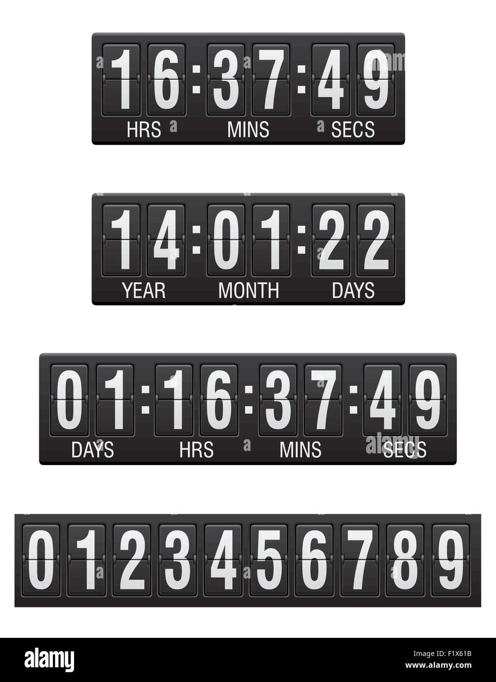 scoreboard countdown timer vector illustration isolated on white ...