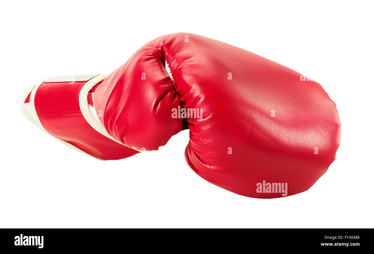 boxing glove isolated on the white background. Stock Photo